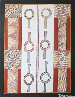 2 Works: Tiwi Paintings - Tara Munkanoime