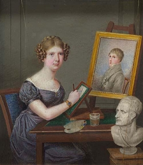 Self Portrait Painting - Catherine Dunlap