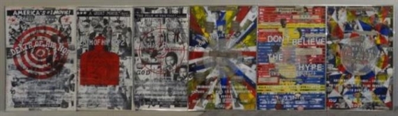 6 Mixed Media Collage Faux Movie Posters