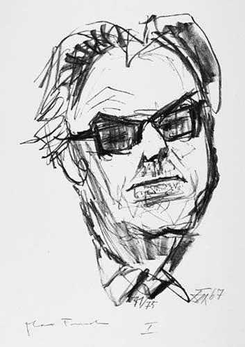 Bildnis Max Frisch I by Otto Dix, 1967