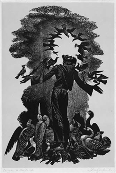 4 Works: Sermon to the Birds; Pax Bestiarum; The Seven Deadly Sins & The Temptations of Saint Anthony - Fritz Eichenberg