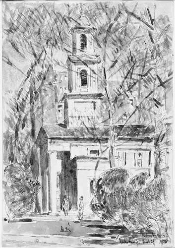 St. John's Church, Washington, D.C. by Childe Hassam, March 29, 1926