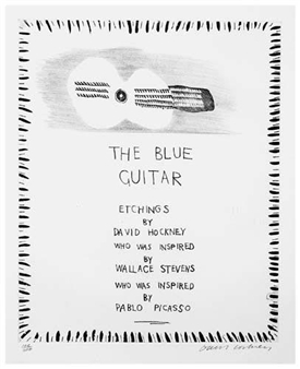 David Hockney | The Blue Guitar (Title Page) (1976 - 1977) | MutualArt