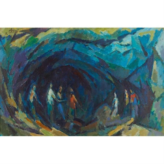 Cave Explorers by Frank Perri, 1940