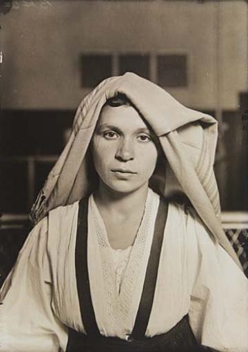 Artwork by Lewis Hine, Immigrant, Ellis Island, Circa 1907, Made of Silver contact print
