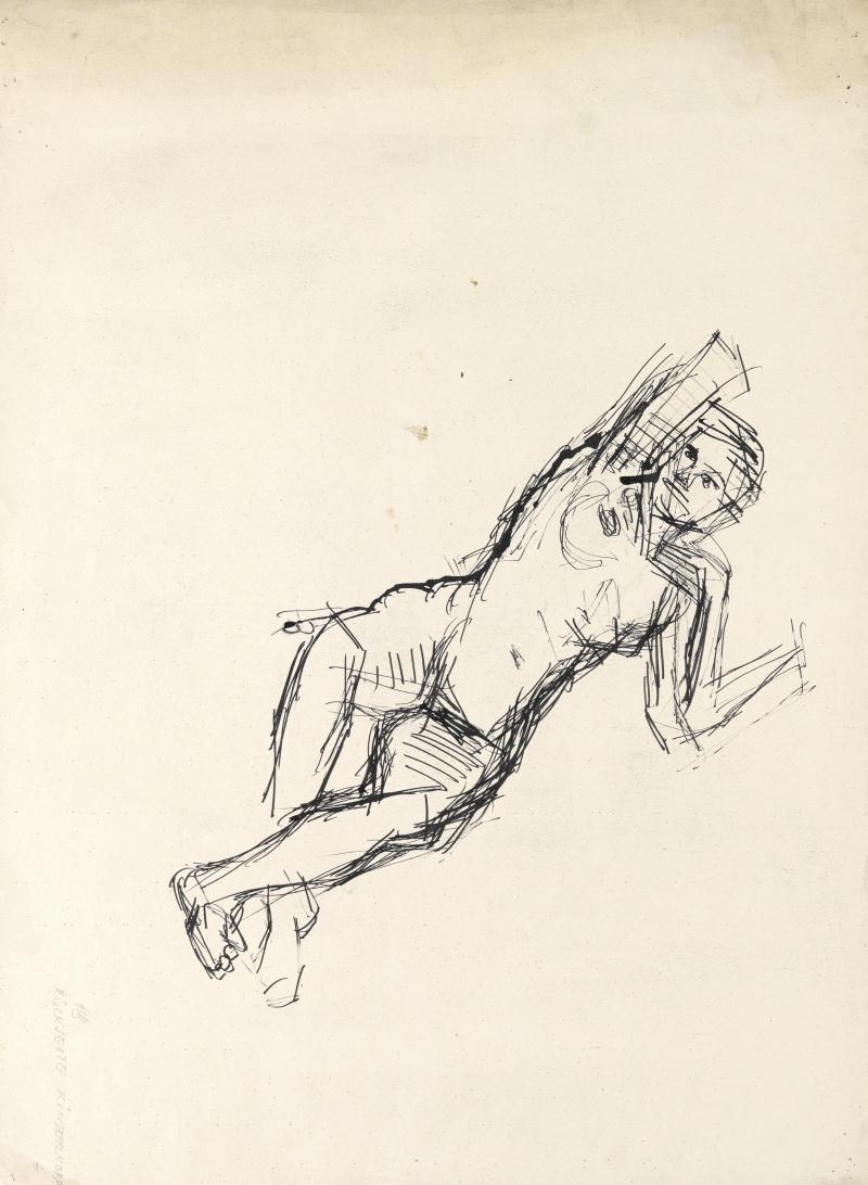 Artwork by Herbert Boeckl, Female nude, Made of pen and ink on paper