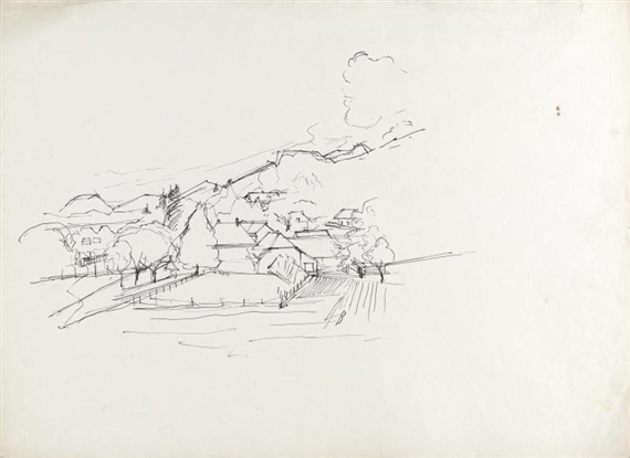 Carinthian landscape by Herbert Boeckl, Circa