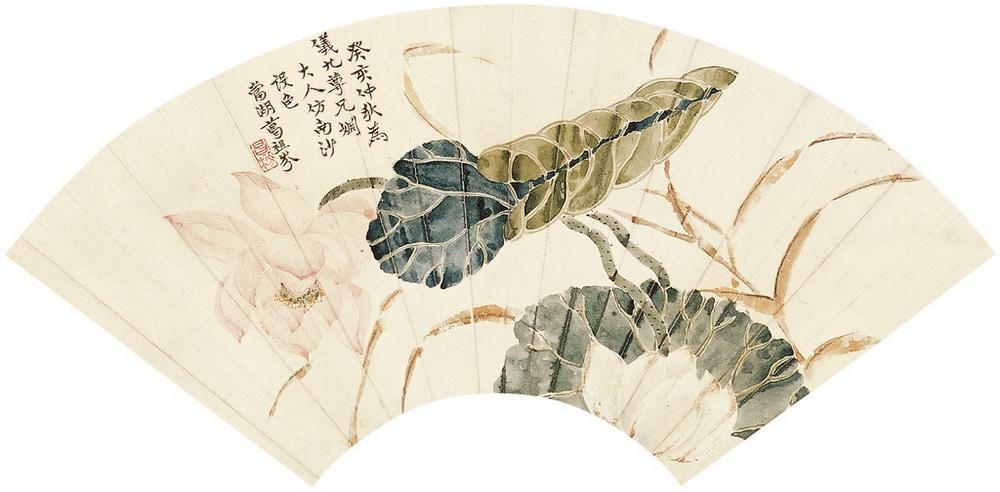 Artwork by Ge Zufen, Lotus, Made of ink and colour on paper