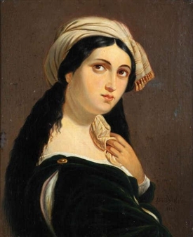 Napels beauty, looking sideways - Auguste De Nobele