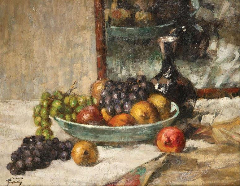 Artwork by Herman Courtens, Still life with fruit, Made of oil on canvas