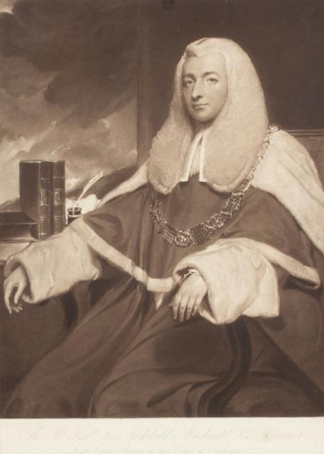 Artwork by George Romney, Sir Archibald Macdonald, Knight and Baronett, Lord Chief Baron of Exchequer, Made of Mezzotint