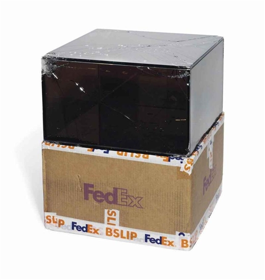 Two Works: FedEx Medium Kraft Box © 2007 FEDEX R4578. Priority Overnight, Los Angeles-Basel trk# 868587728131 May by Walead Beshty, 2007