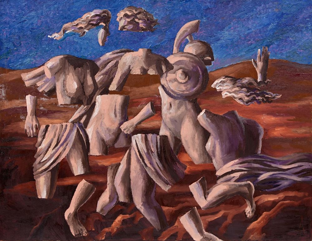 Artwork by Anatol Chechik, Amazonomahia, Made of oil on canvas