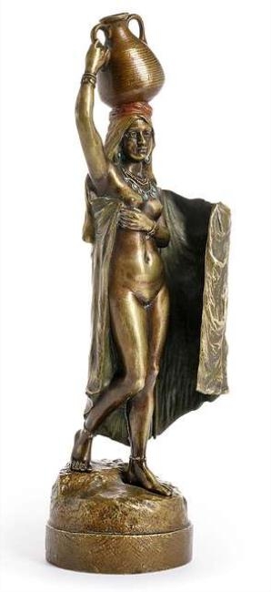 Artwork by Viennese School, Erotical Vienna Bronze, Made of Bronze, dark patinated and cold painted