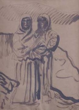 Two Gipsy Women by Augustus Edwin John, 1925