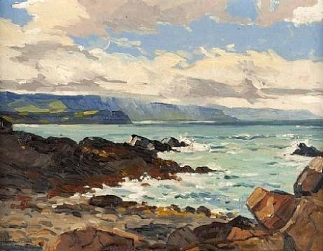 ROCKS ON THE AUTUMN COAST by Theodore James Gracey