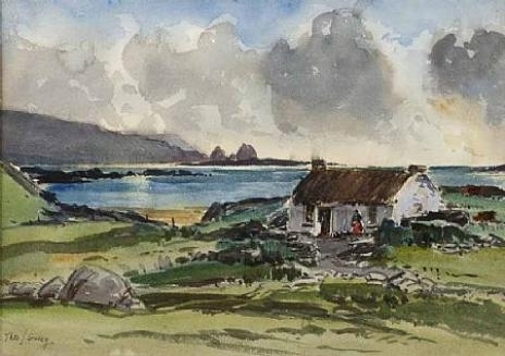 FEEDING CHICKENS DONEGAL by Theodore James Gracey