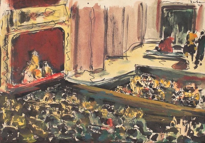 A night at the opera by Corneliu Baba, 1947