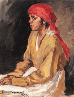 Red scarf (Ziţa) - Margareta Vermont-Fermio