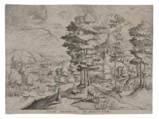 Fuga Deiparae in Aegyptum (Landscape with the Flight into Egypt) by Peter Borsseler
