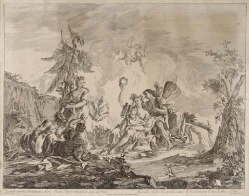 Tableau Sur Toile 'Flora Et Zephyr' De Jacopo Amigoni - Cadre Prêt à Accrocher