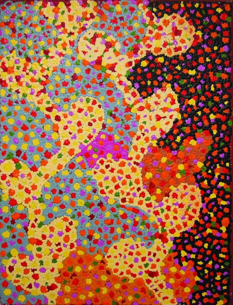 Artwork by Theresa Nowee Nangala, Untitled, Made of synthetic polymer paint on canvas