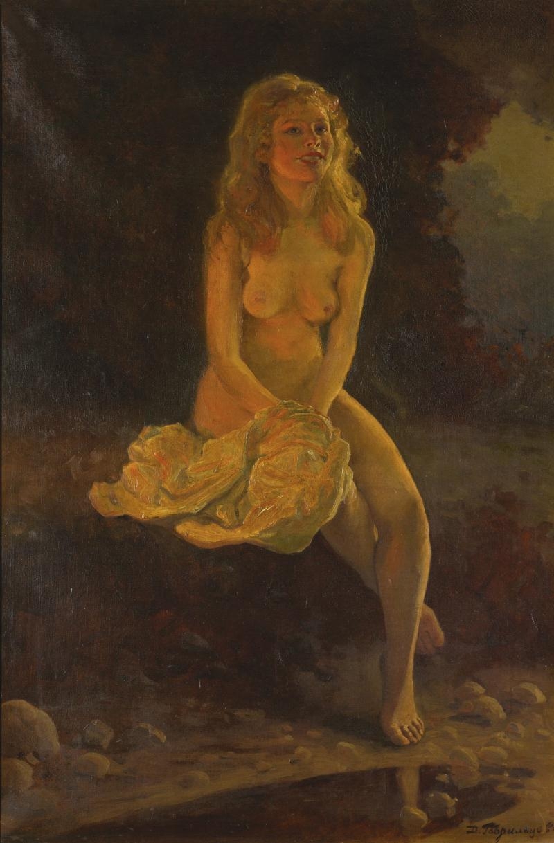 Artwork by Dmitrii Gavril'tsev, EVENING GLOW, Made of oil on canvas