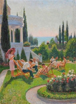 Dans le jardin en Crimee - Boris Jeremejevich Vladimirsky
