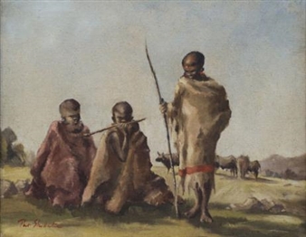 Basotho Herdboys at Tsweli - Pat Skilleter