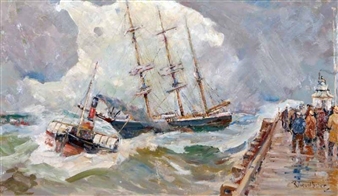 Shipping off Gorleston - Rowland Fisher