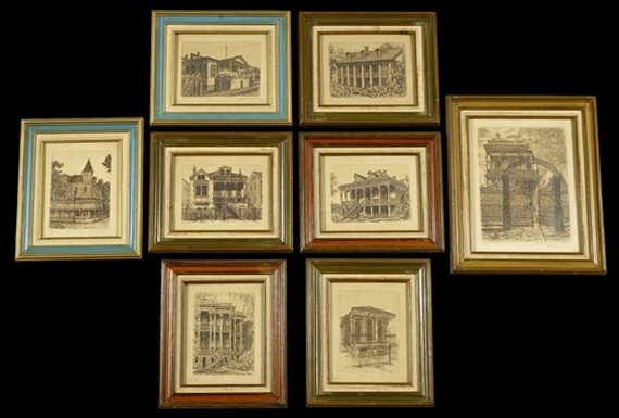 8 Works: Beauregard House; Open Gate; Mount Airey; The Shadows; Raised Cottage; Shotgun II; Commander's Palace; and Nottaway - David Abel