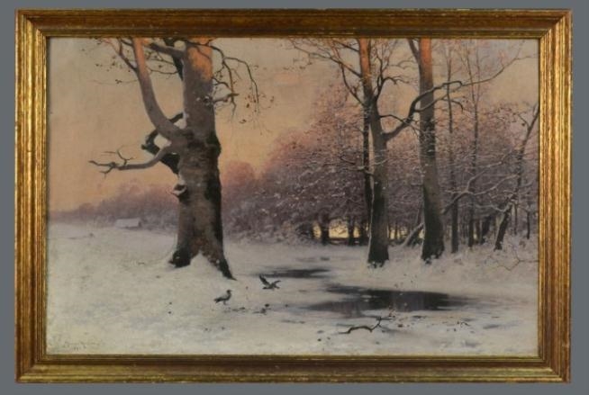 Winter Scene by Konrad Alexander Müller-Kurzwelly, 1890