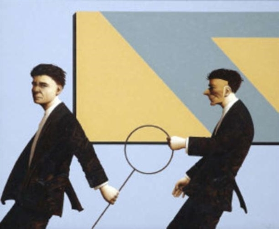 Two Men with Hoop by John Boyd