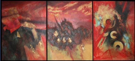 Triptych: Series Sur-Epico by Manuel Guerrero Mora, 2004