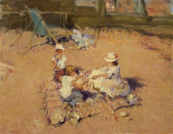 A Childrens Picnic in the Beach