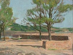 A SUNLIT QUAY by John Bulloch Souter