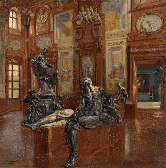 View of the Donnerbrunnen in the Lower Belvedere by Alois Hänisch, 1920