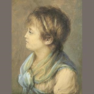 A portrait of the artist's daughter by Pierre Noel Violet