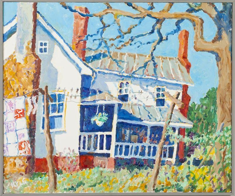 Kyle Highsmith | Farmhouse and Quilt (1993) | MutualArt