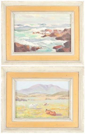 2 works: Mt. Monadnock, Colebrook, N.H ; seascape by George Spencer Morris