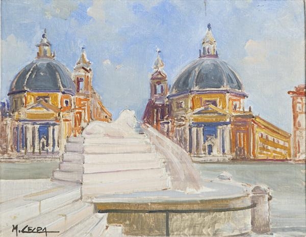 Artwork by Roman School, 20th Century, Untitled, Made of oil on canvas board