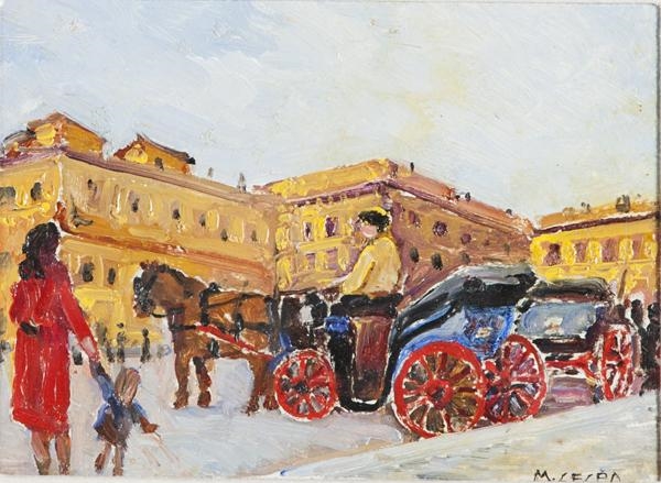 Artwork by Roman School, 20th Century, Untitled, Made of oil on canvas board