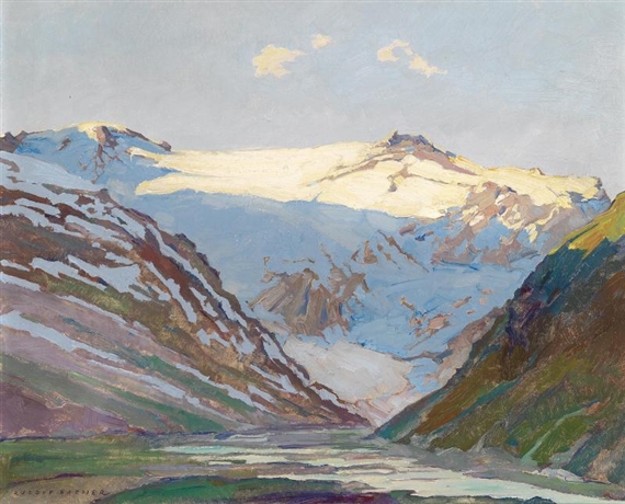 Karlinger - Gletscher (Morgenstimmung) by Rudolf Hafner, 1948