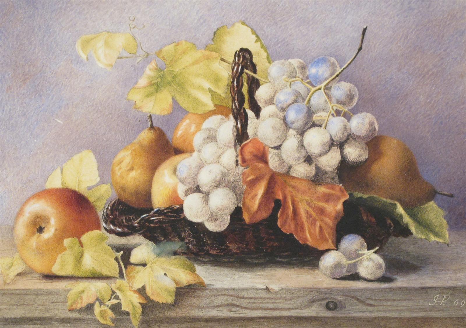 Unknown | Still life of fruit in a basket (1969) | MutualArt