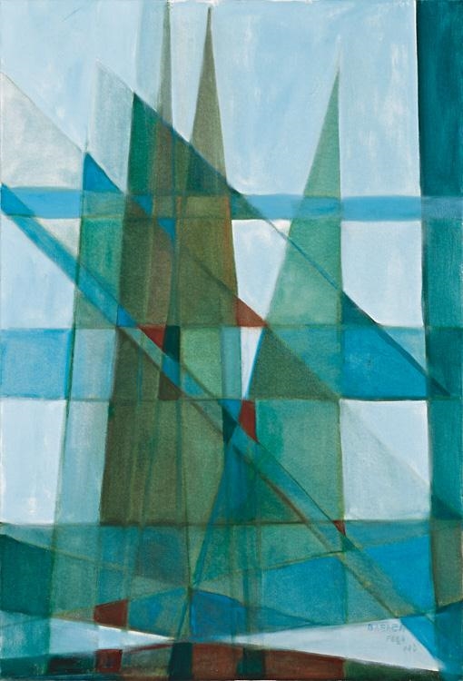 Artwork by Ferruh Başağa, Soyut Kompozisyon, Made of oil on canvas