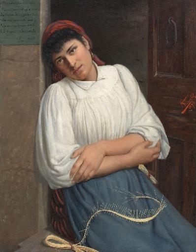 A Young Woman Resting by Claudio Rinaldi, 1893