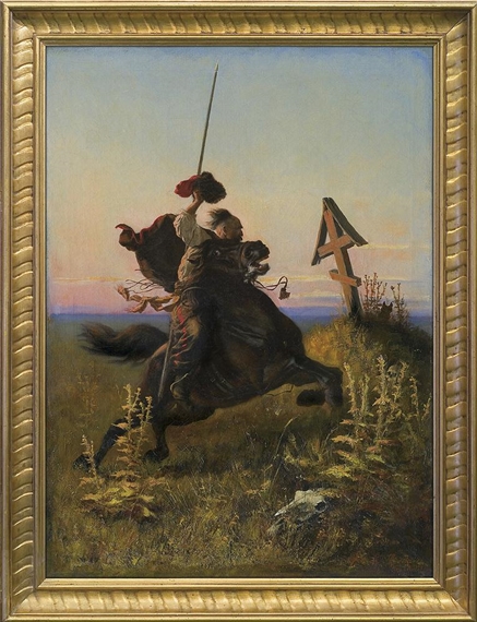 Cossack On Steppes by Alfons Dunin Borkowski, 1881