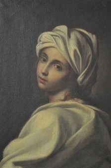 Portrait of a Woman wearing a Head Scarf - C. Vallati