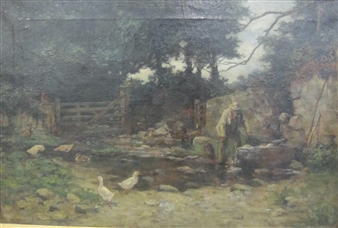 A Shady Corner on a Dartmoor Farm - Alexander Carruthers Gould