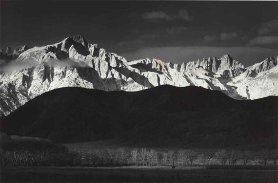 [Winter Sunrise], Sierra Nevada, from Lone Pine, California by Ansel Adams, 1944
